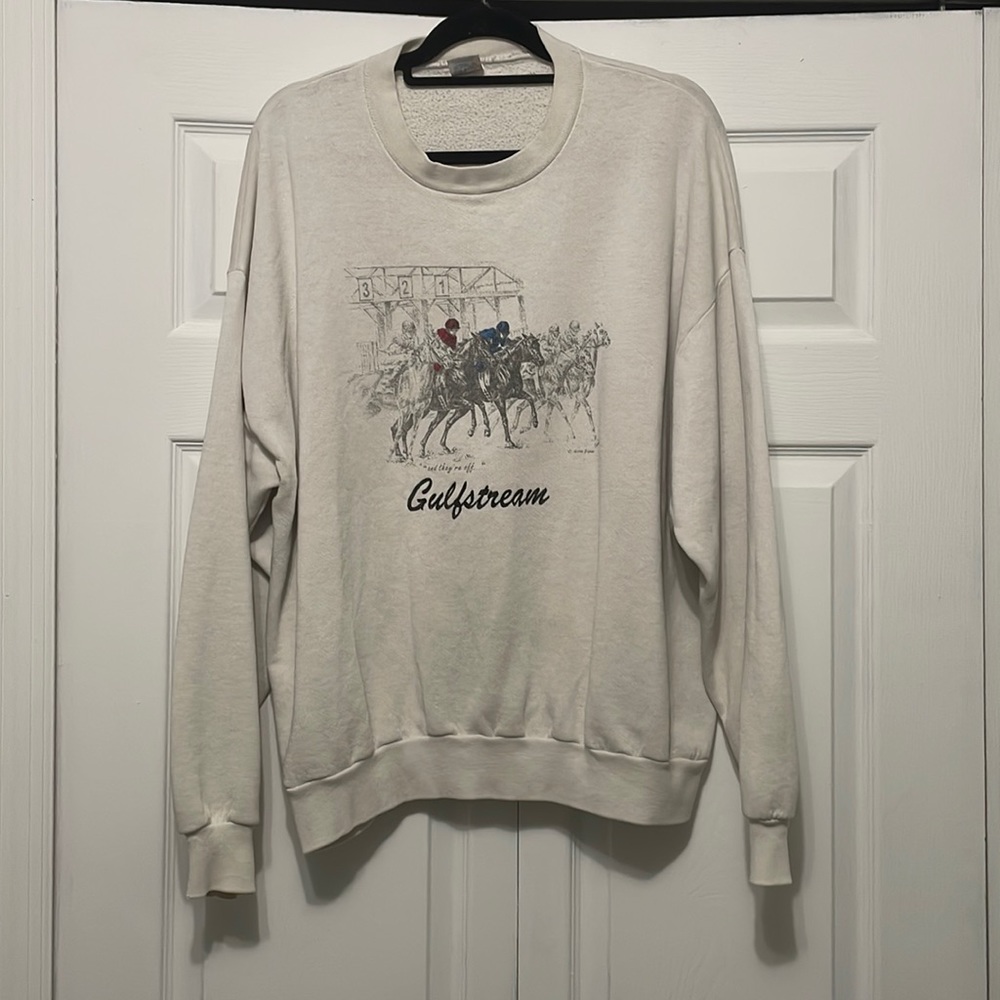 Vintage Gulfstream horse jockey crewneck